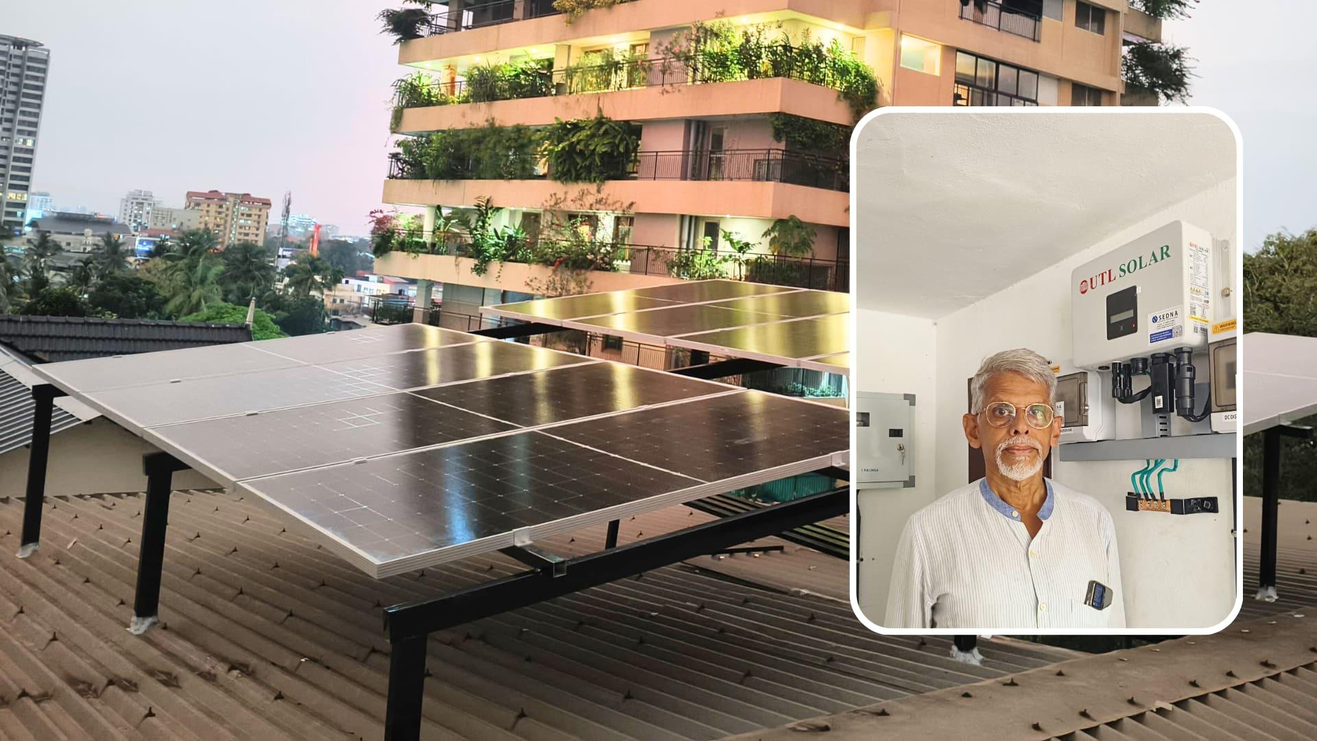 A SEDNA customer at handover, with their new solar system